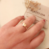 Anillo Corazón Liso - Colección Acero