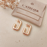 Aretes Ayla Rose- Colección Acero