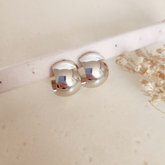 Aretes Amara Plateado - Colección Acero