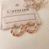 Argollas Entrelazado Mediano - Colección Acero