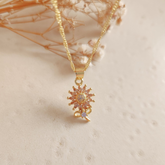 Collar Flor Lazo Nude - Colección Acero