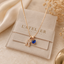 Collar Inicial Rose Corazón Azul Oscuro - Colección Acero