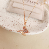 Collar Mariposa Maxi Rose - Colección Acero