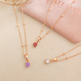 Collar Mini Punto de Luz Colores - Colección Acero