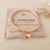 Puñera Iniciales Corazón - Colección Acero