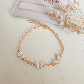 Pulsera Mariposa Triple Eslabones - Colección Acero