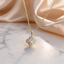Collar Trébol Strass Gold - Colección Acero