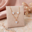 Set Crystal Collar + Aretes - Colección Acero