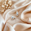 Aretes Gota Mini Plateada - Colección Acero