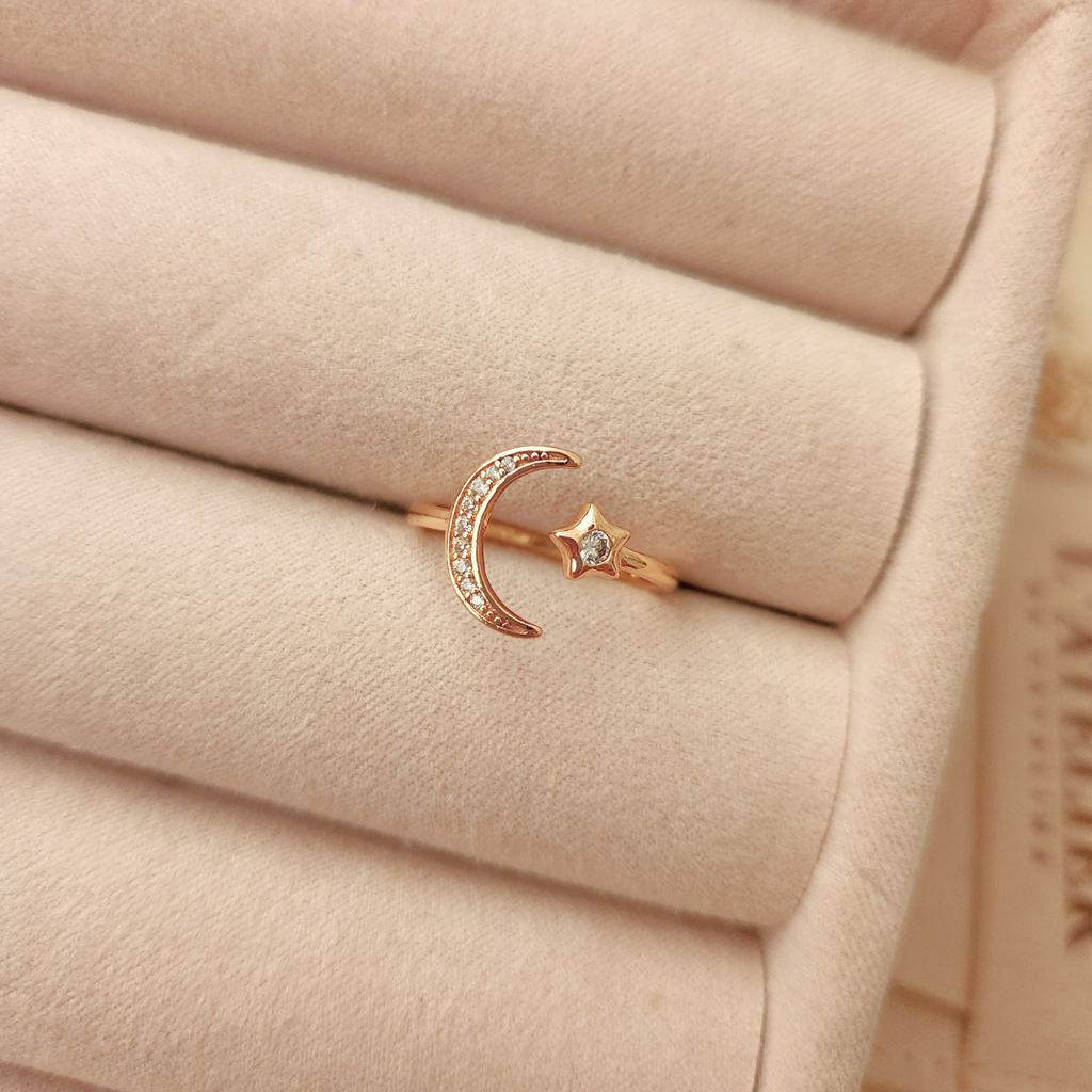 Anillo Luna Estrella - Colección Acero