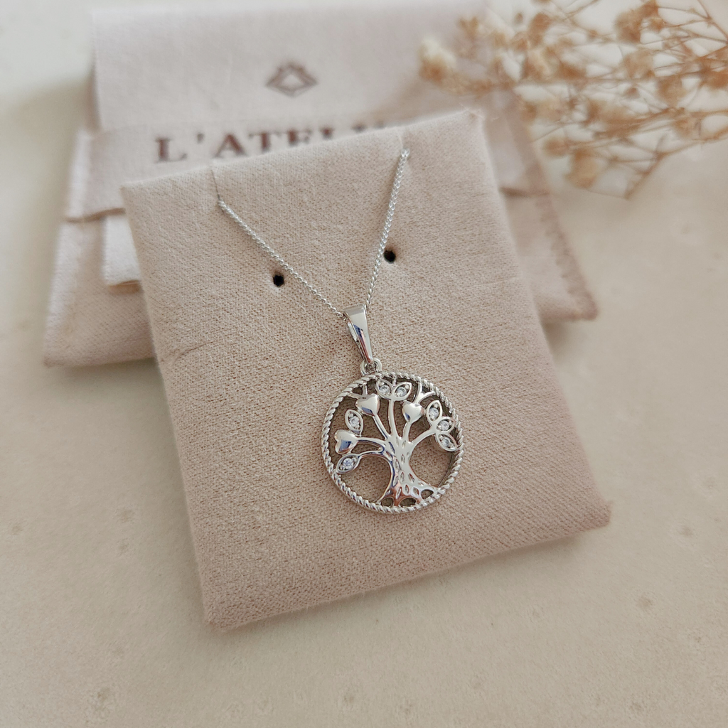 Collar Arbol De La Vida Plateado - Colección Acero