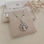 Collar Arbol De La Vida Plateado - Colección Acero