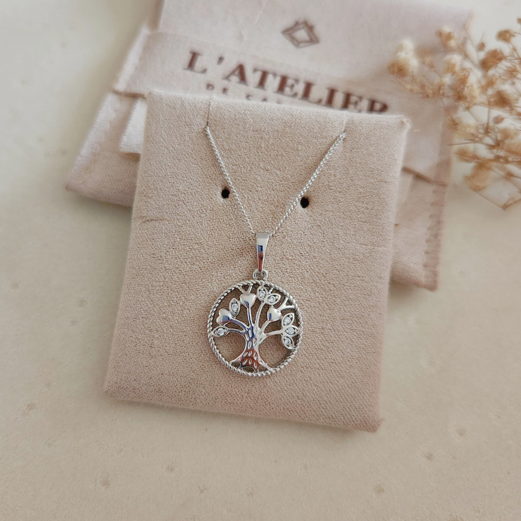 Collar Arbol De La Vida Plateado - Colección Acero