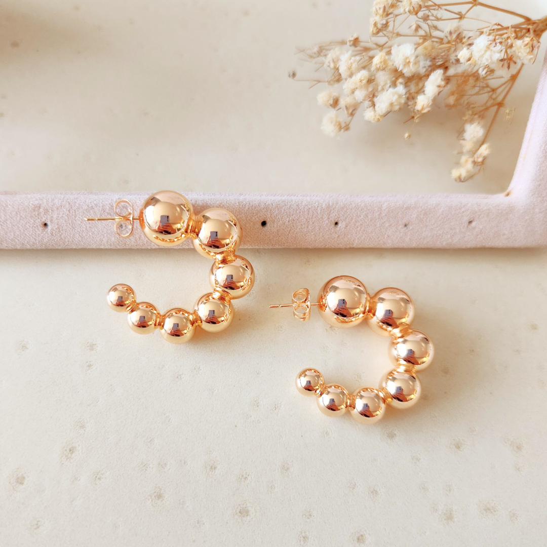 Aretes Bolitas - Colección Acero