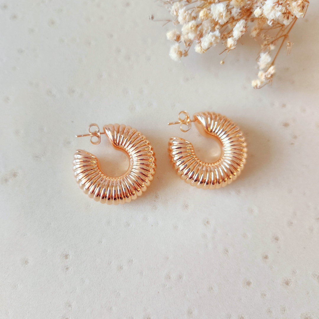 Aretes Chunky Becca - Colección Acero Imagen secundaria del producto