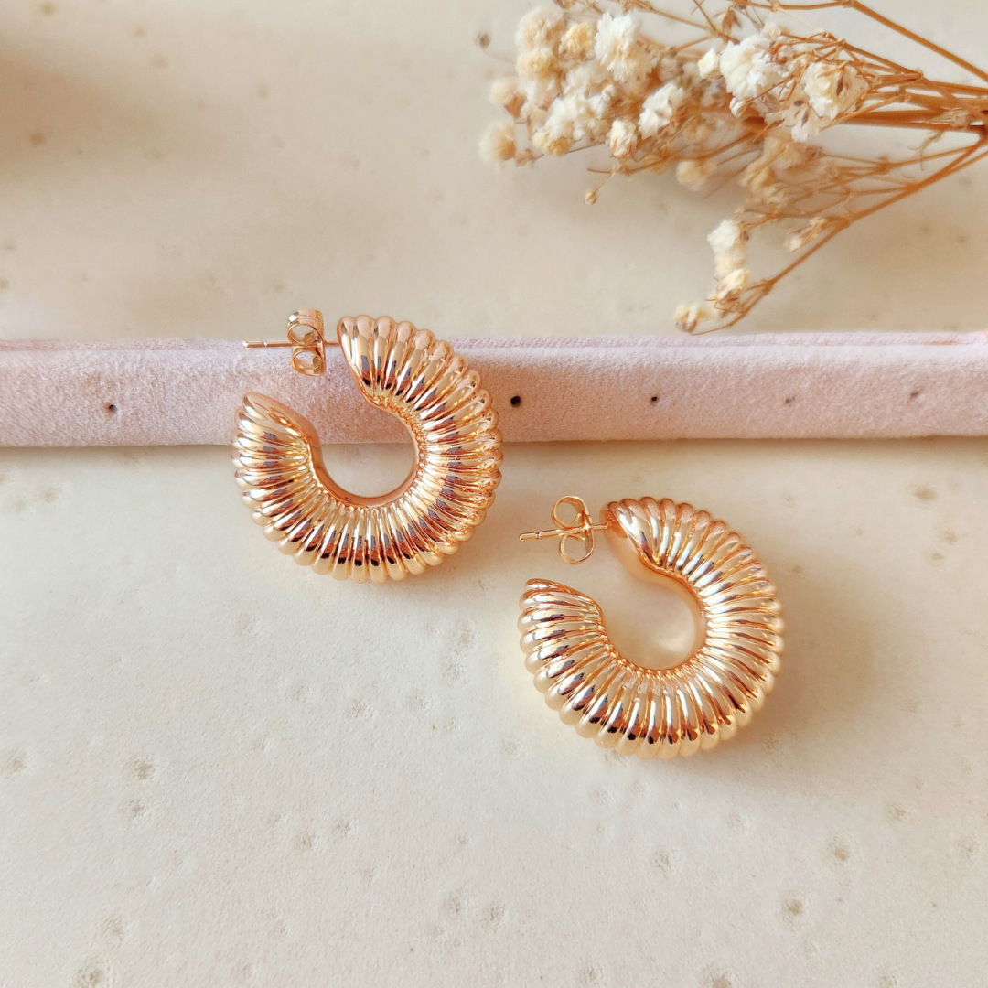 Aretes Chunky Becca - Colección Acero