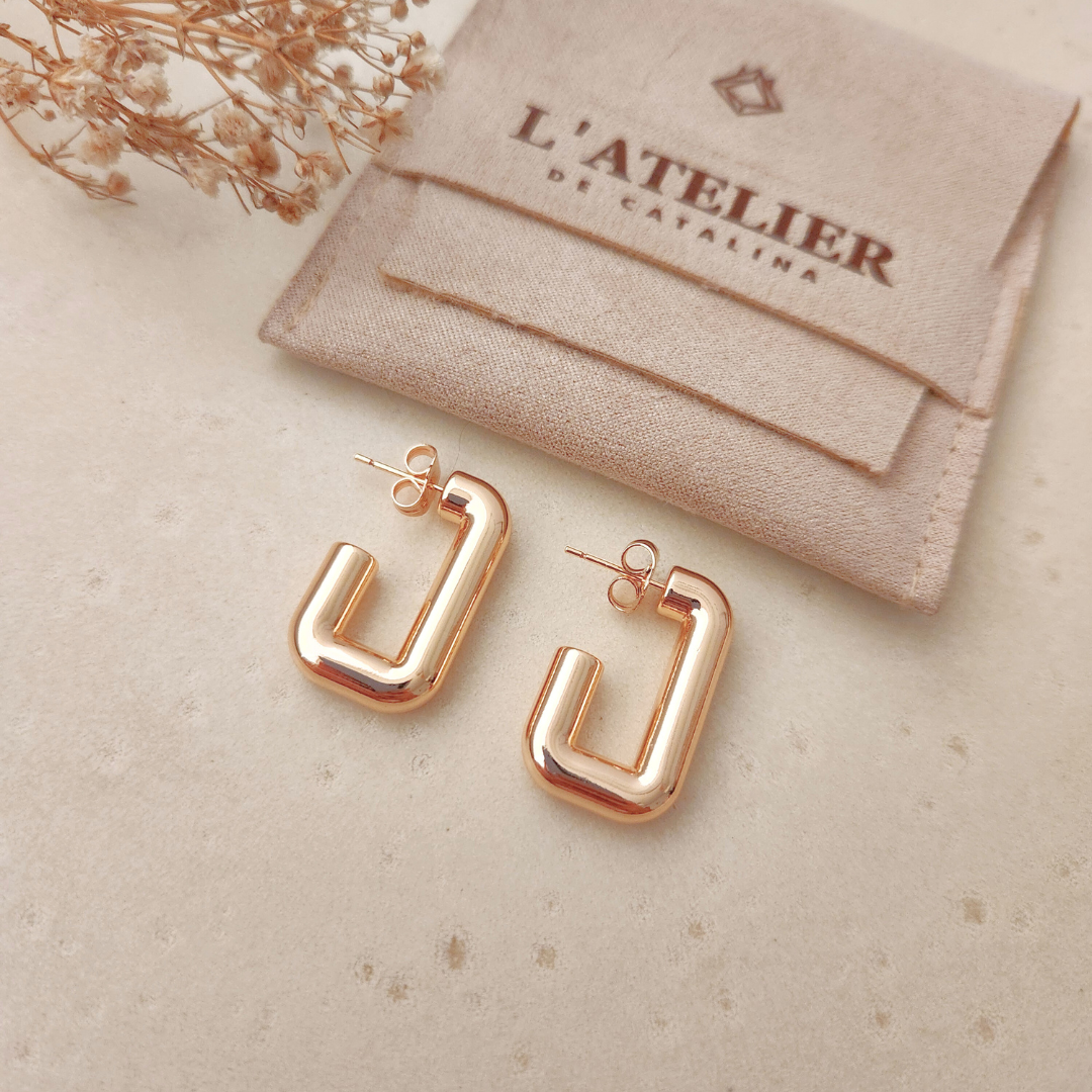 Aretes Ayla Rose- Colección Acero