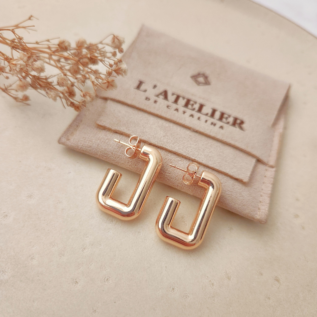 Aretes Ayla Rose- Colección Acero