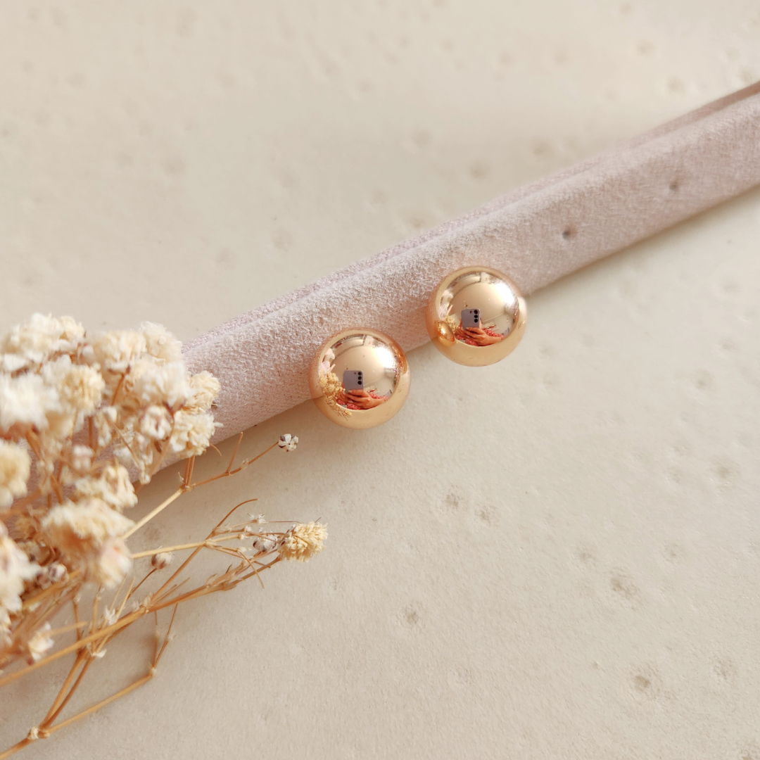 Aretes Maxi Bola - Colección Acero