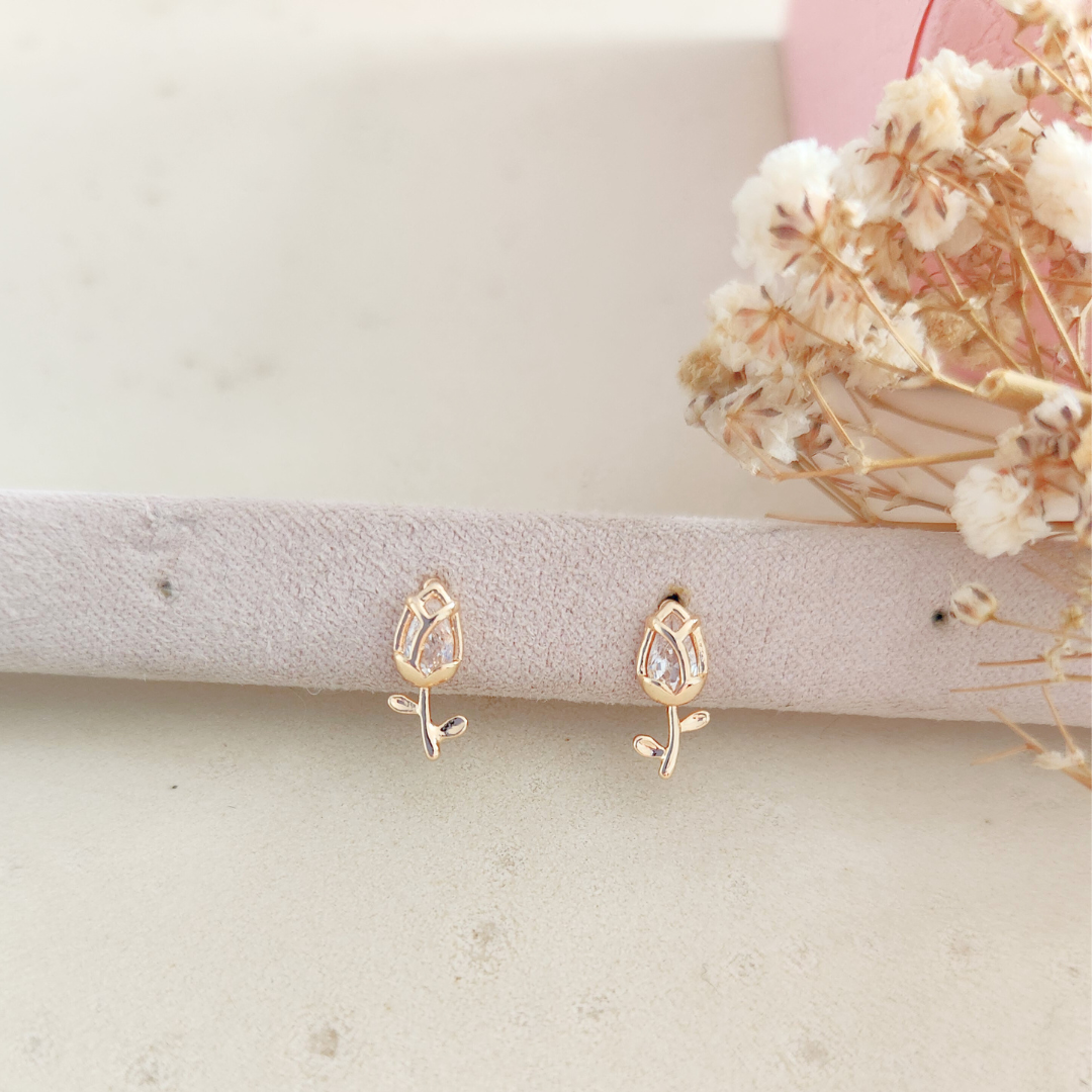 Aretes Tulipán - Colección Acero