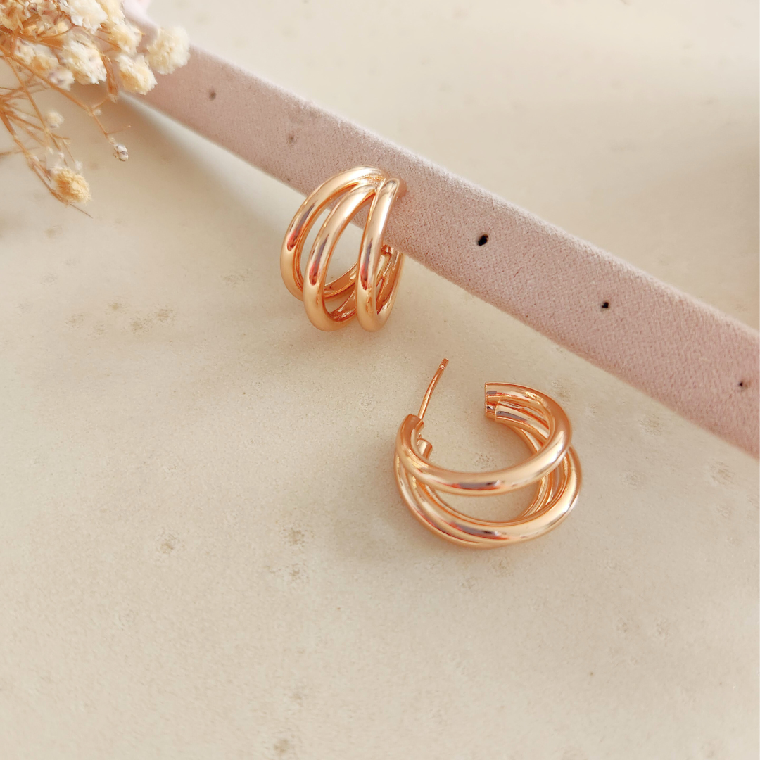 Aretes Xenia Mediano - Colección Acero