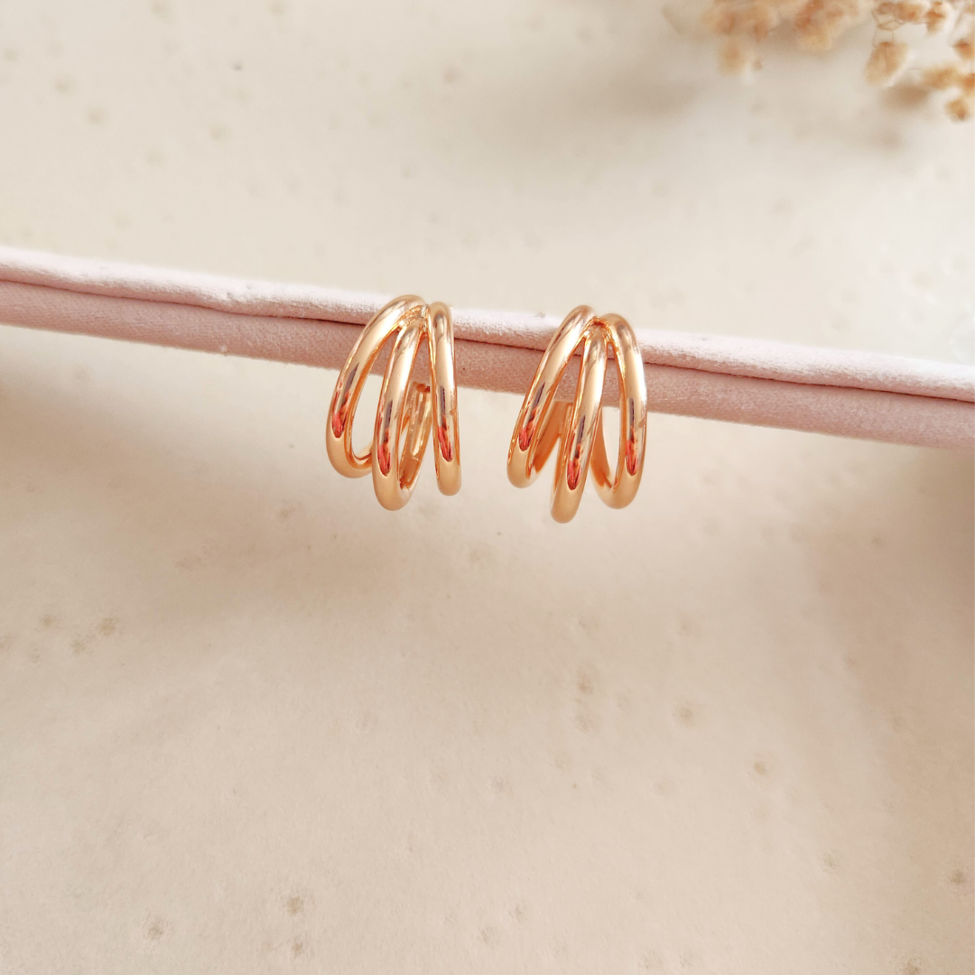 Aretes Xenia Mediano - Colección Acero