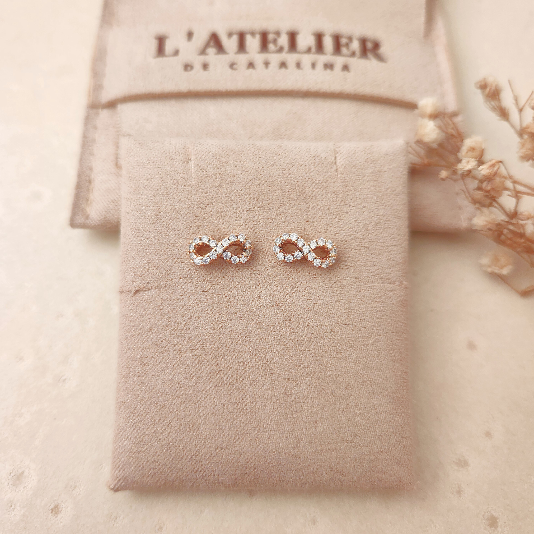 Aretes Infinito - Colección Acero Imagen secundaria del producto