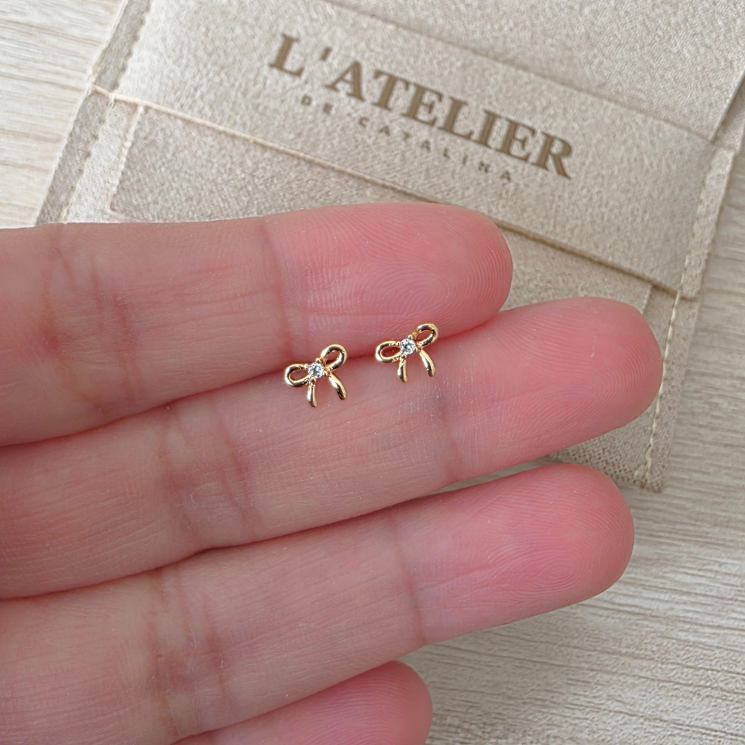 Aretes Lazo Mini - Colección Acero Imagen principal del producto