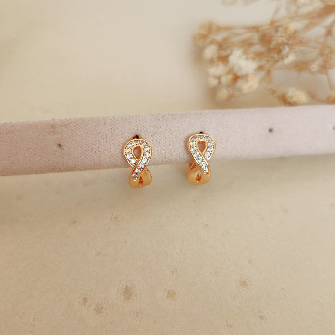 Argollas Infinito Brillante - Colección Acero Imagen principal del producto