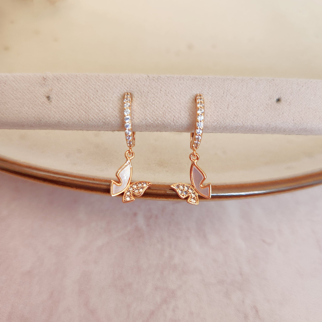 Argolla Mariposa Colgante - Colección Acero Imagen secundaria del producto