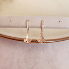 Argolla Mariposa Colgante - Colección Acero