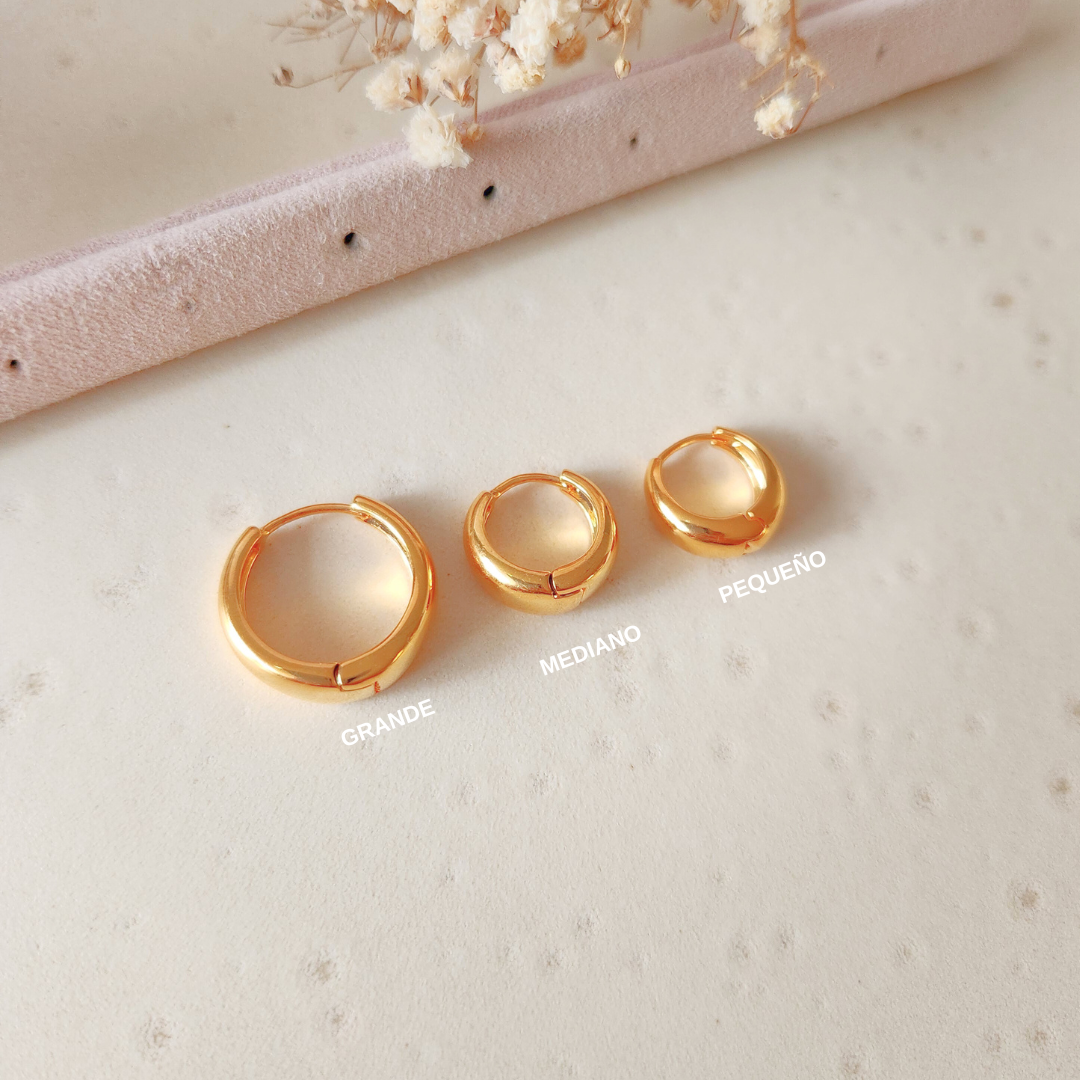 Argolla Canoa Grande Dorado - Colección Acero