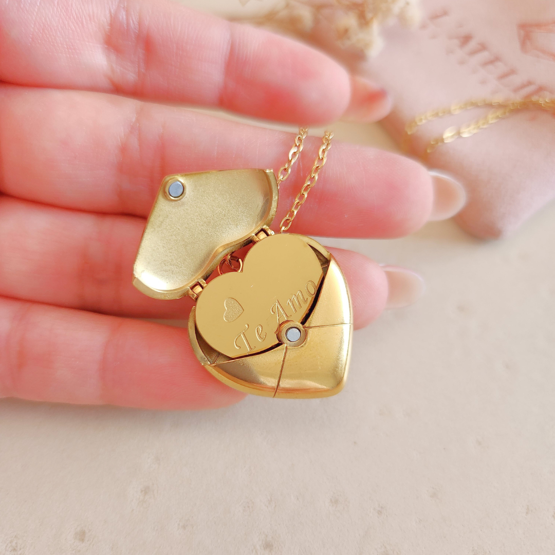 Collar Corazón Te Amo - Colección Acero Imagen secundaria del producto