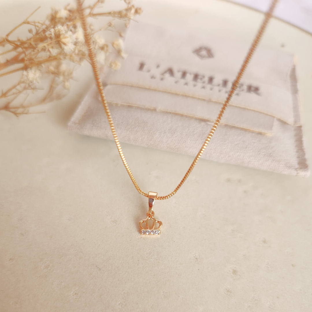 Collar Corona Mini - Colección Acero
