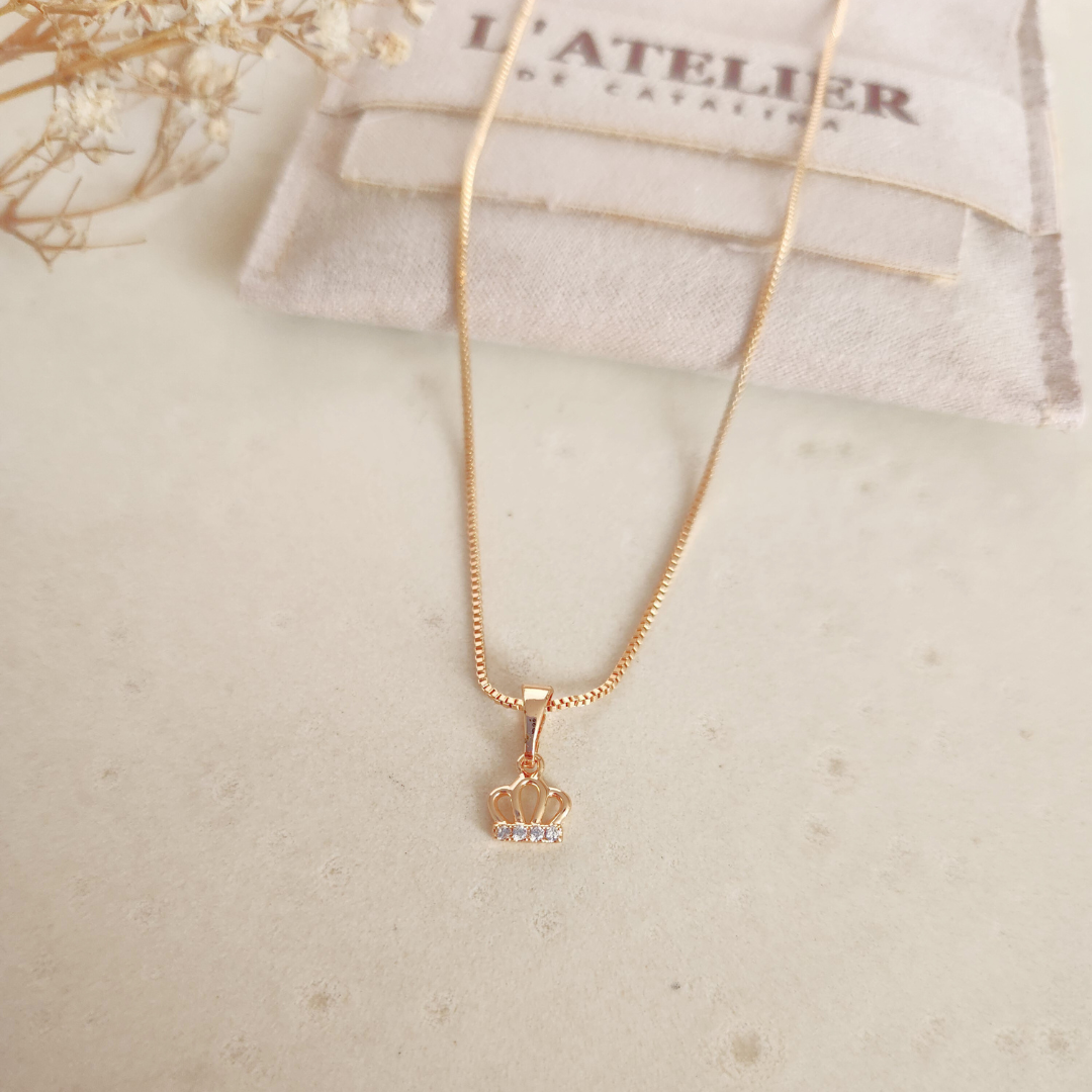 Collar Corona Mini - Colección Acero