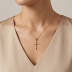 Collar Cruz Nudo - Colección Trendy