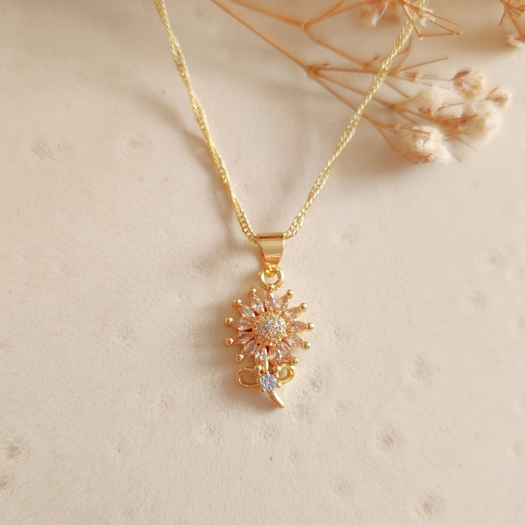 Collar Flor Lazo Nude - Colección Acero Imagen secundaria del producto