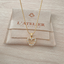 Collar Corazón Calado Cristales - Colección Acero