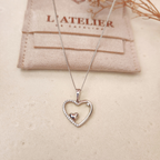 Collar Lucia Cristales Plateado - Colección Acero