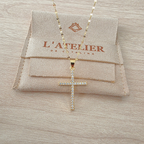 Collar Cruz Gold - Colección Acero