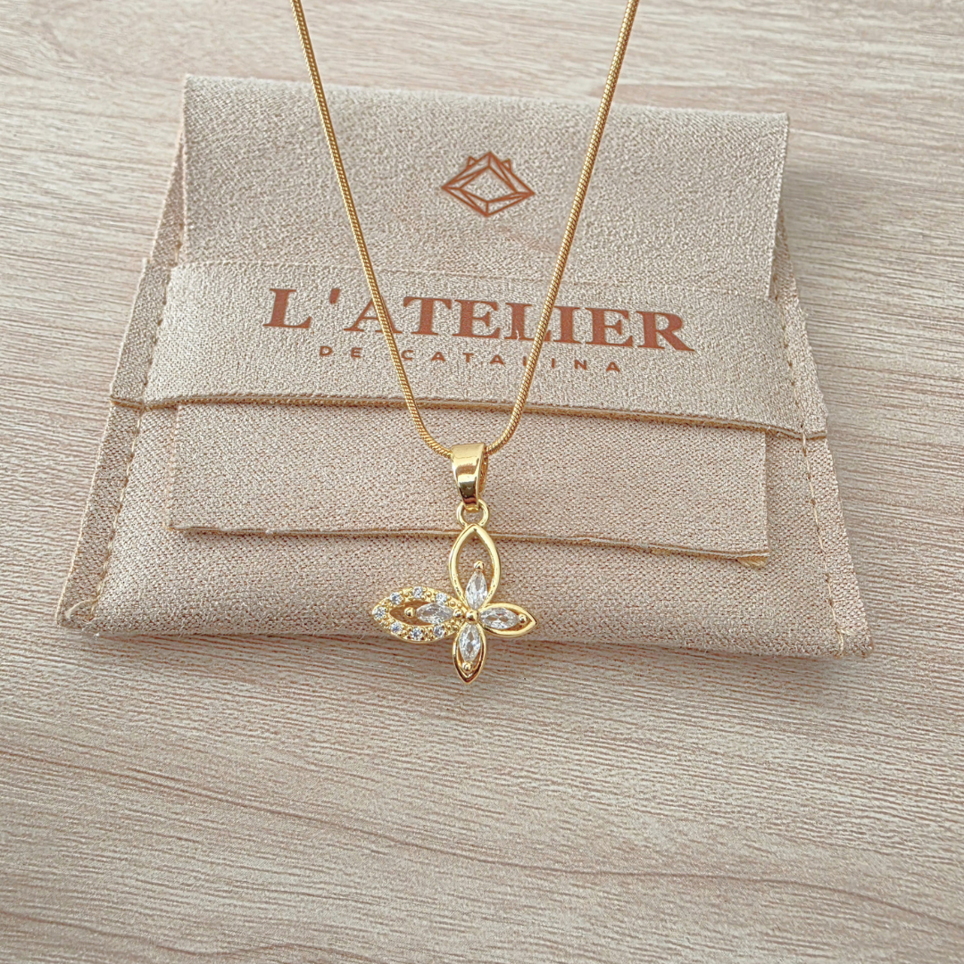 Collar Mariposa Gold - Colección Acero