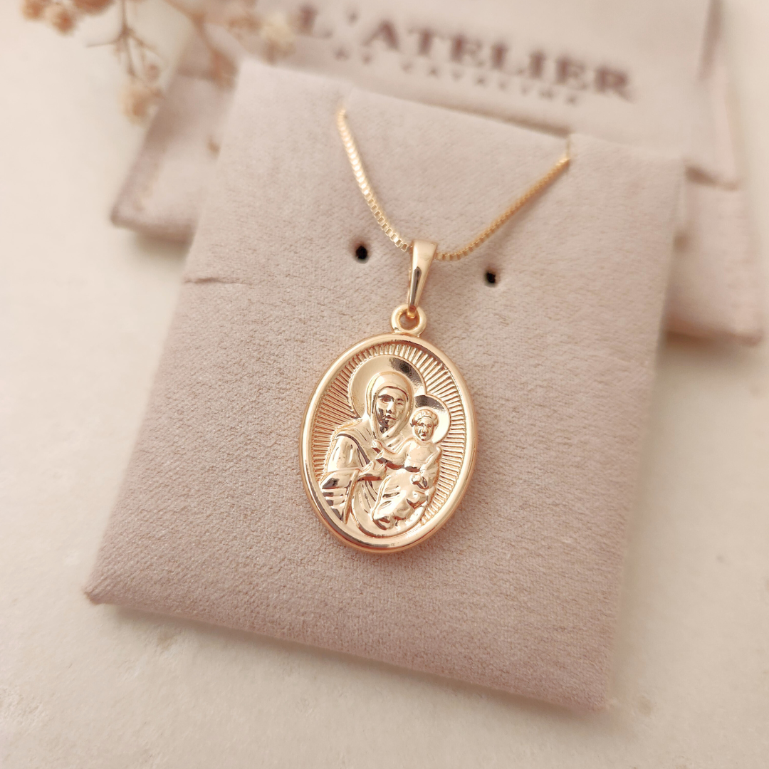 Collar Virgen Niño - Colección Acero