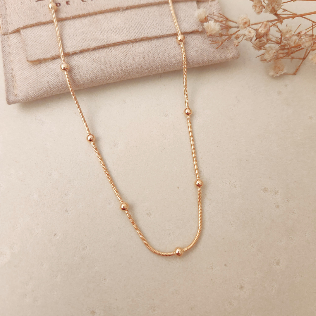 Collar Cadena Bolitas - Colección Acero Imagen principal del producto