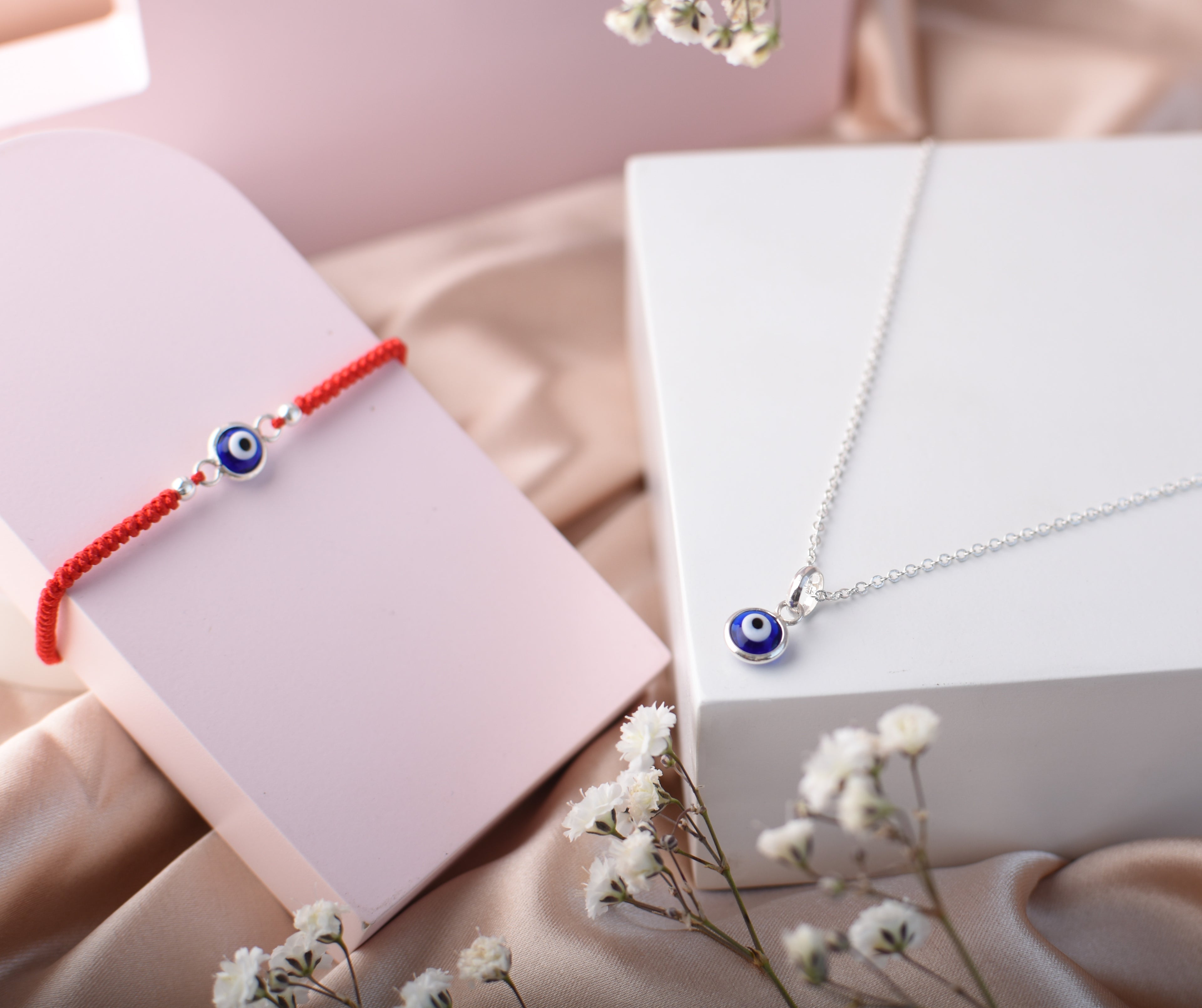 Pack Collar + Pulsera Ojo Turco Azul