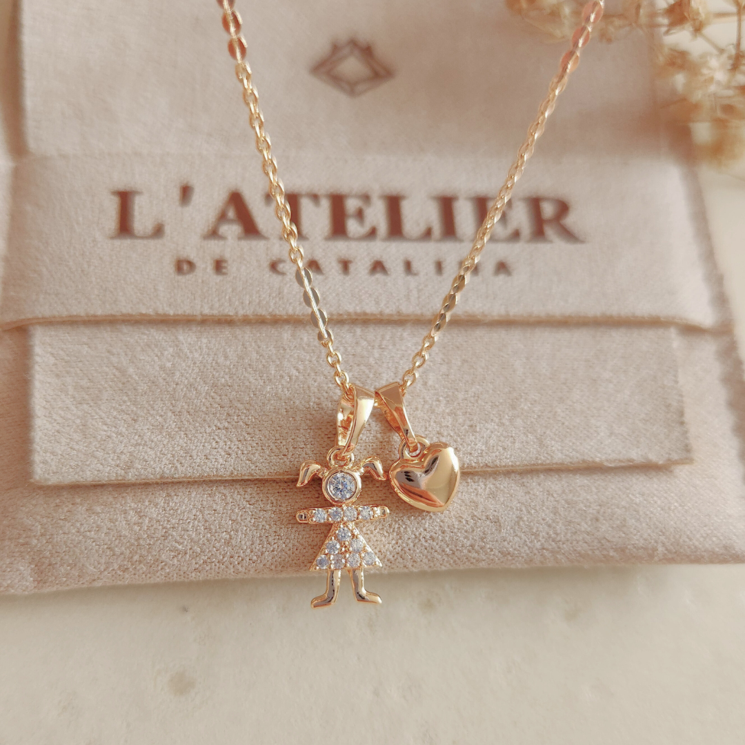 Collar Niña Corazón - Colección Acero
