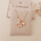 Collar Iniciales Corazón - Colección Acero