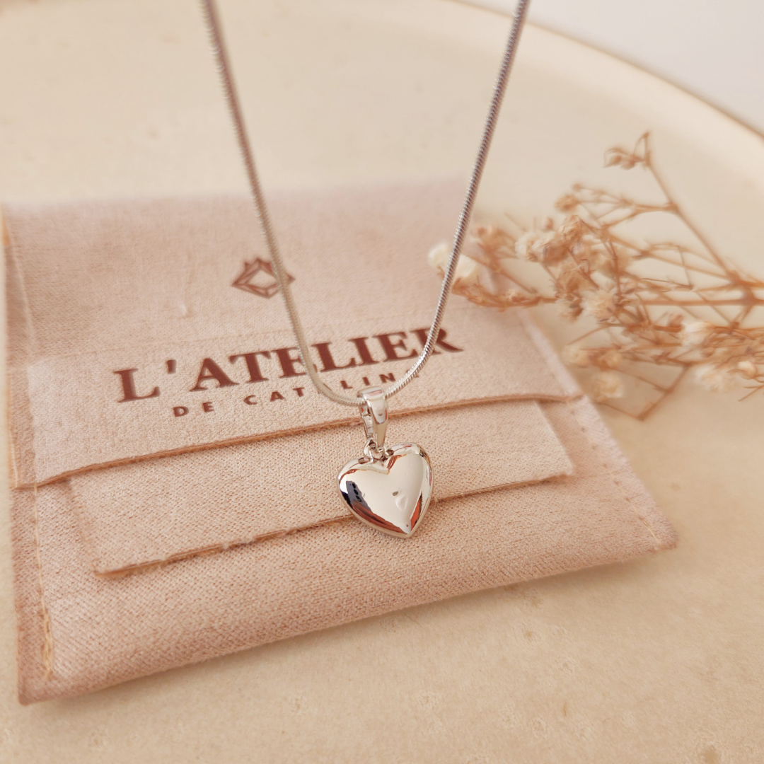 Collar Ela Plateado - Colección Acero