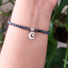 Pulsera Hilo Luna Estrella - Colección Plata