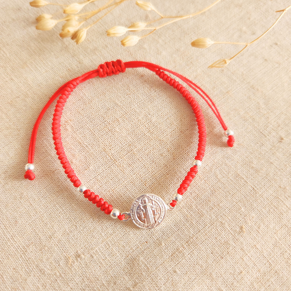 Pulsera Hilo San Benito - Colección Plata
