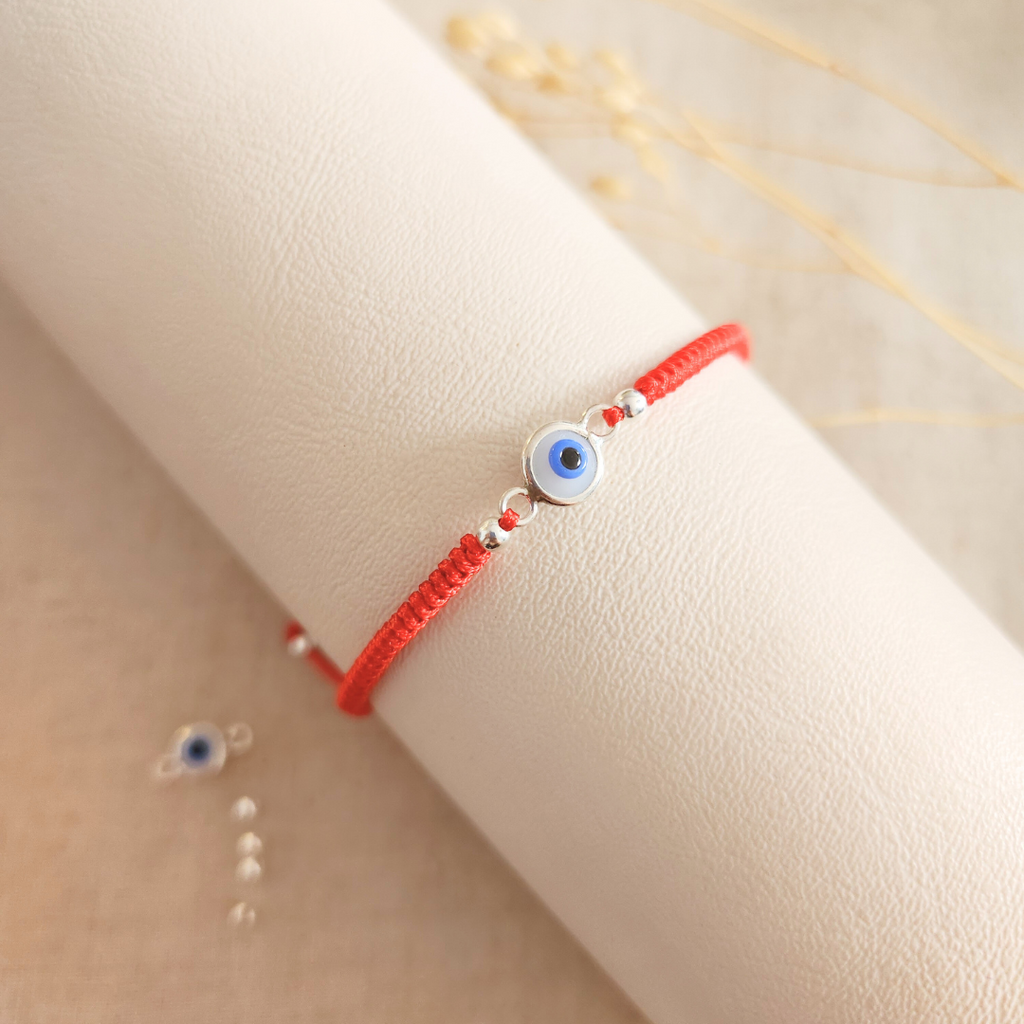 Pulsera Hilo Ojo Turco - Plata 950
